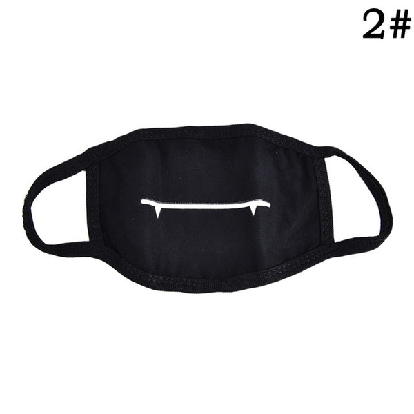 18 Style Cool Unisex Teeth Design Mask Black Noctilucent Cotton Face Mask Mouth Mask Light In The Dark Anti Dust Keep Warm Masks