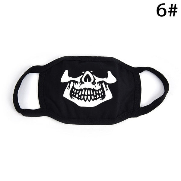 18 Style Cool Unisex Teeth Design Mask Black Noctilucent Cotton Face Mask Mouth Mask Light In The Dark Anti Dust Keep Warm Masks